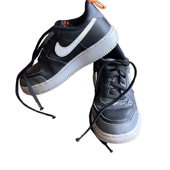 Nike Air Force 1 LV8 2 GS Black Grey Under Construction BQ5484 001 Size 1.5Y - Picture 1 of 7